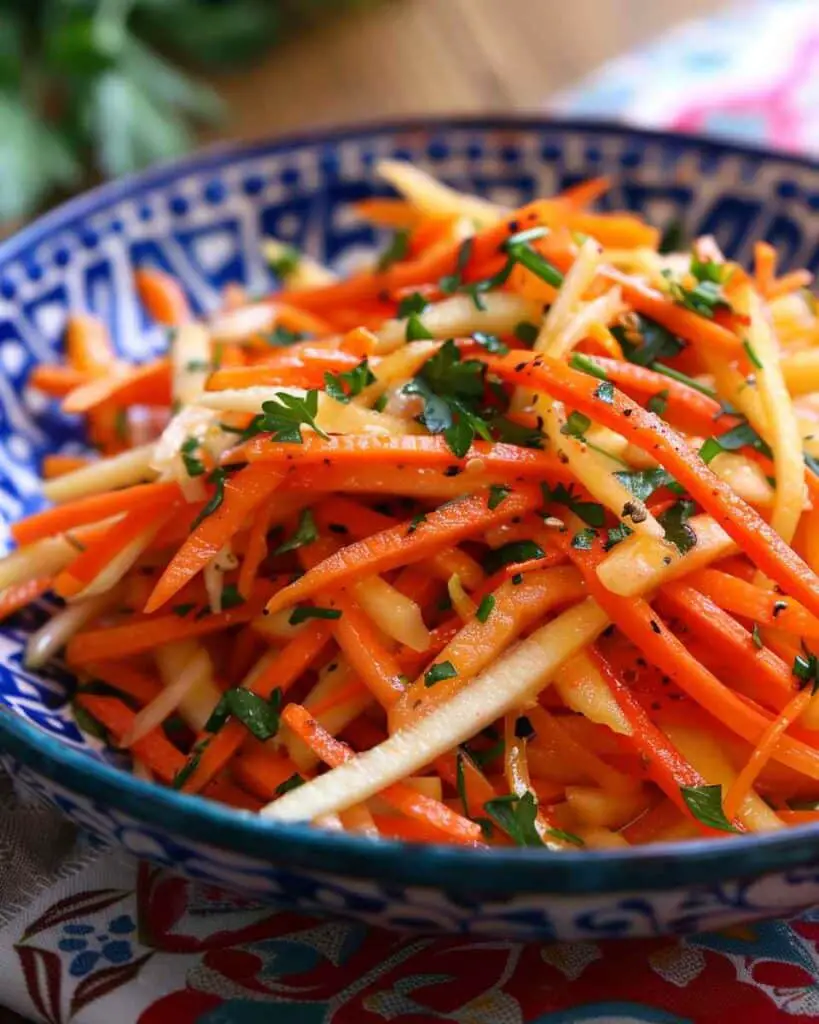 Crunchy Apple Carrot Salad with Creamy Citrus Dressing