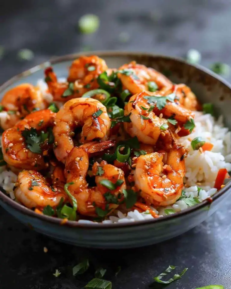 Sweet Chili Shrimp Bowl with Coconut Rice