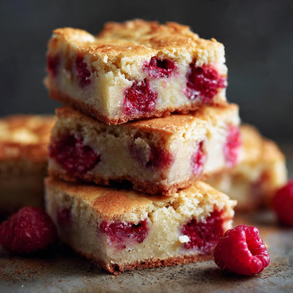 White Chocolate and Raspberry Blondies
