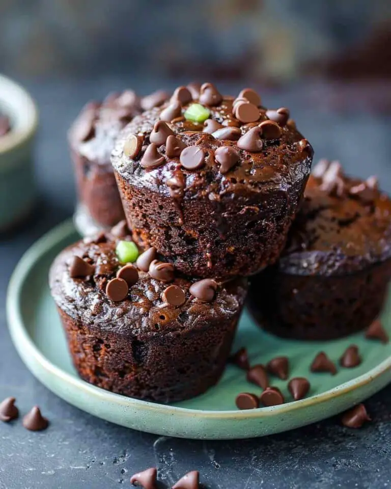 Healthy & Moist Chocolate Zucchini Muffins