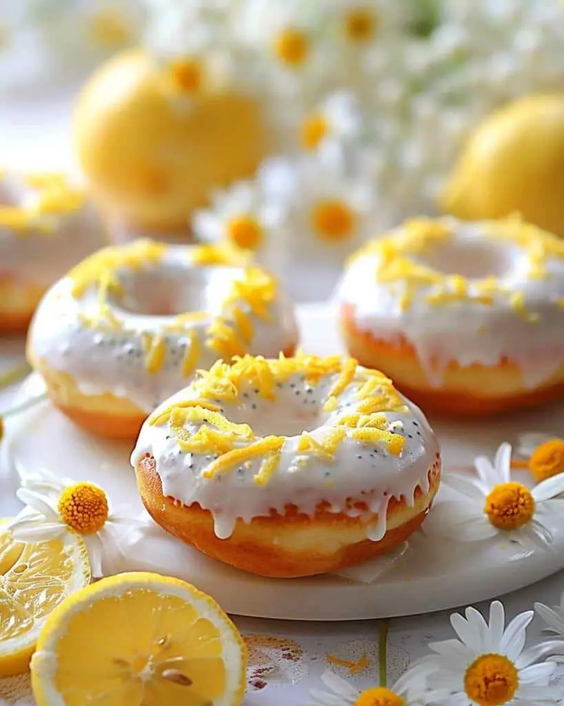 Glazed Lemon Poppy Seed Donuts