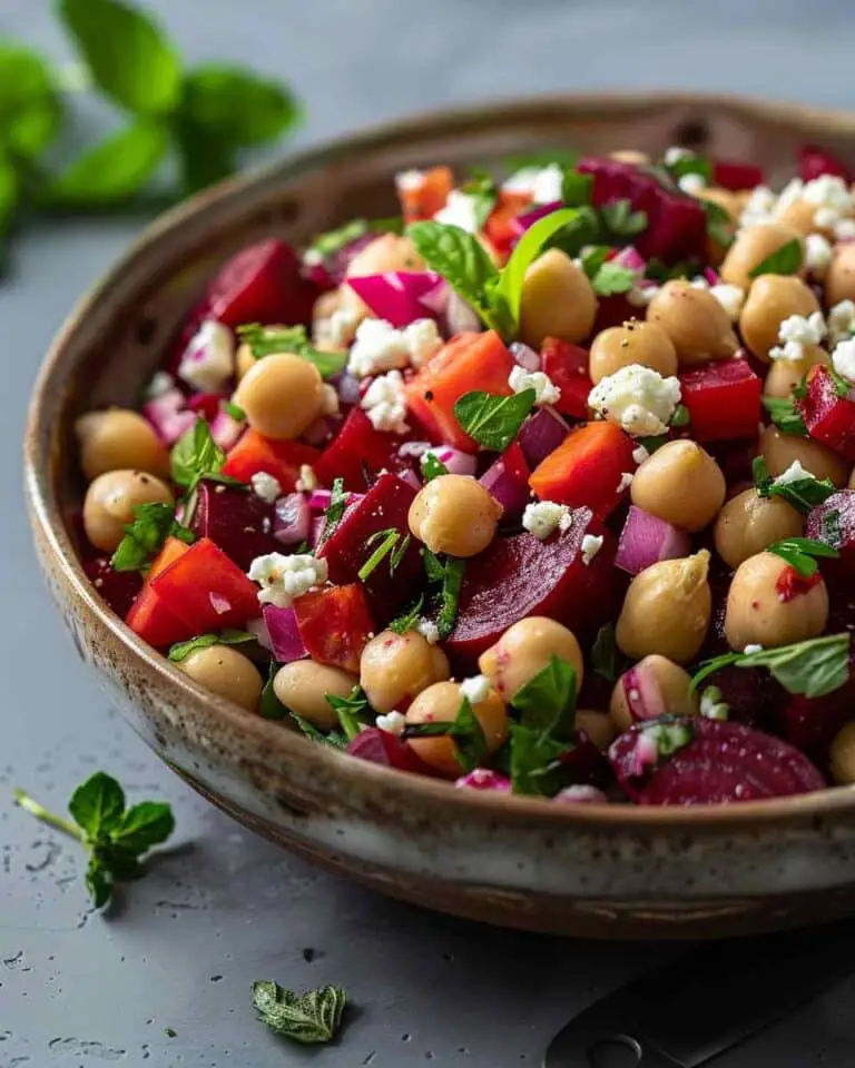 Refreshing Chickpea Beet Feta Salad