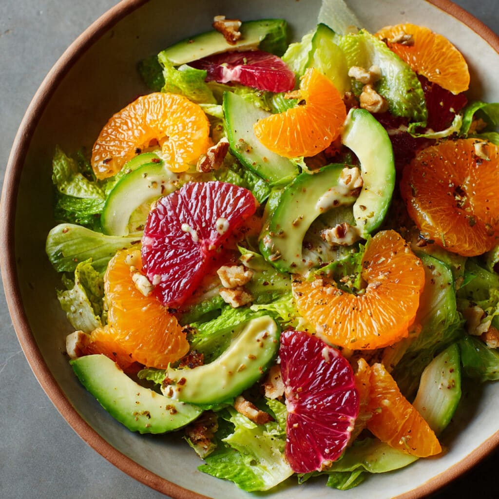 Citrus Avocado Salad with Orange Tahini Vinaigrette