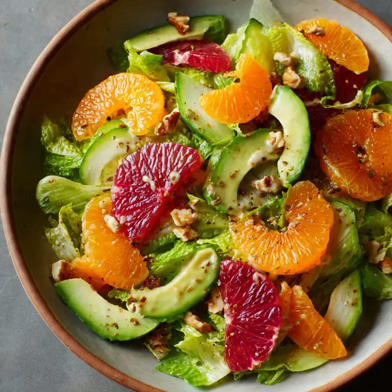 Citrus Avocado Salad with Orange Tahini Vinaigrette