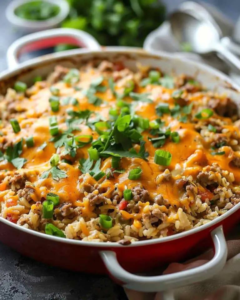 Ground Turkey Rice Casserole (No Soup)