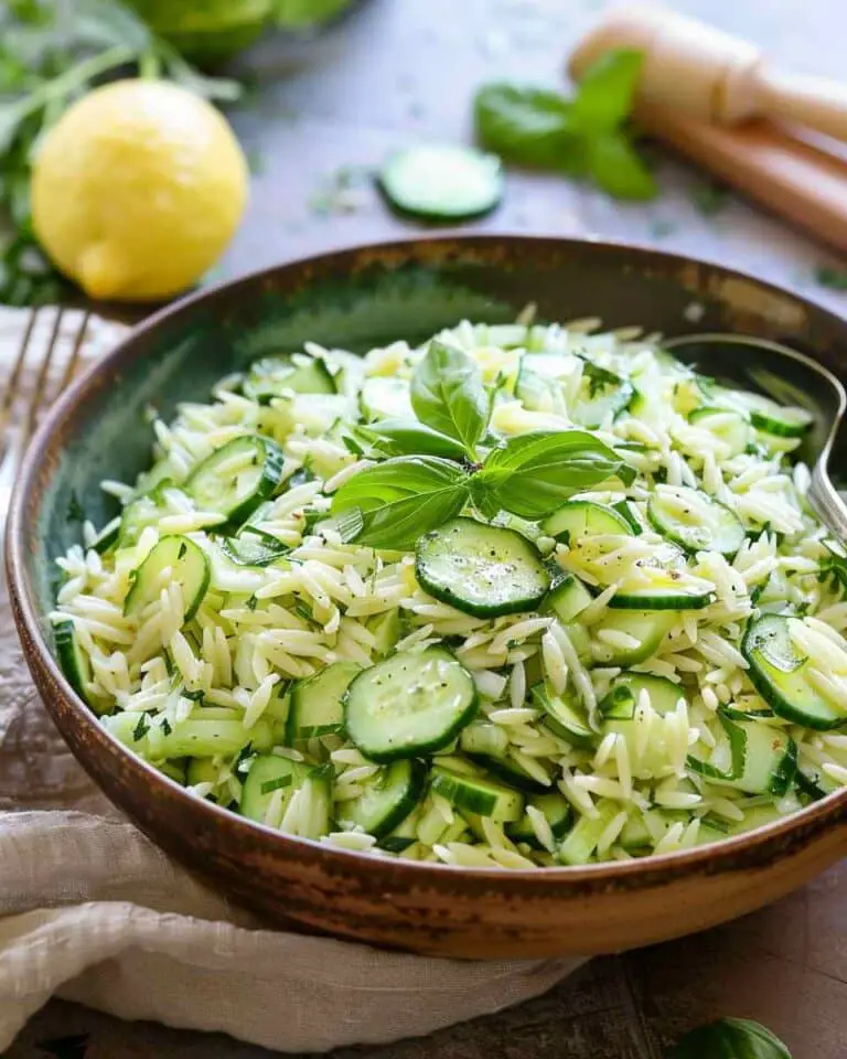 Light Cucumber Lemon Orzo Salad