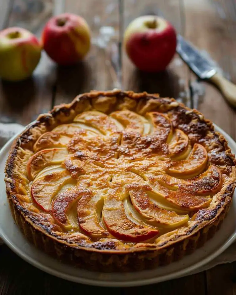 Baked Apple Custard Cake