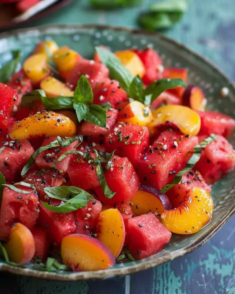 Watermelon Peach Salad