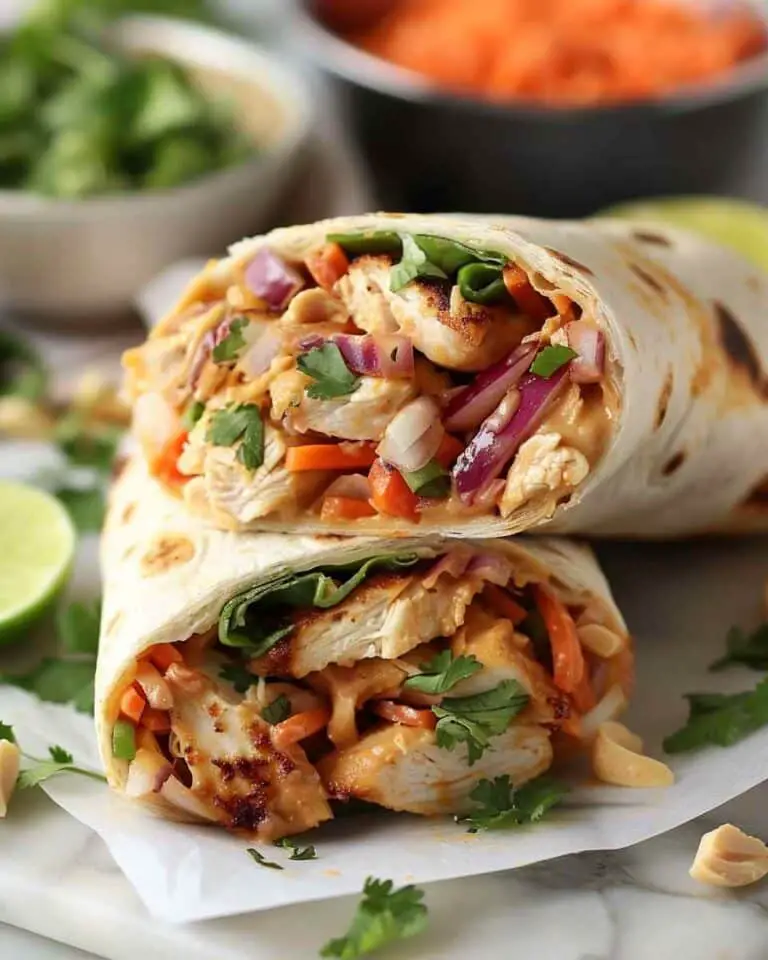 Thai Peanut Chicken Wrap