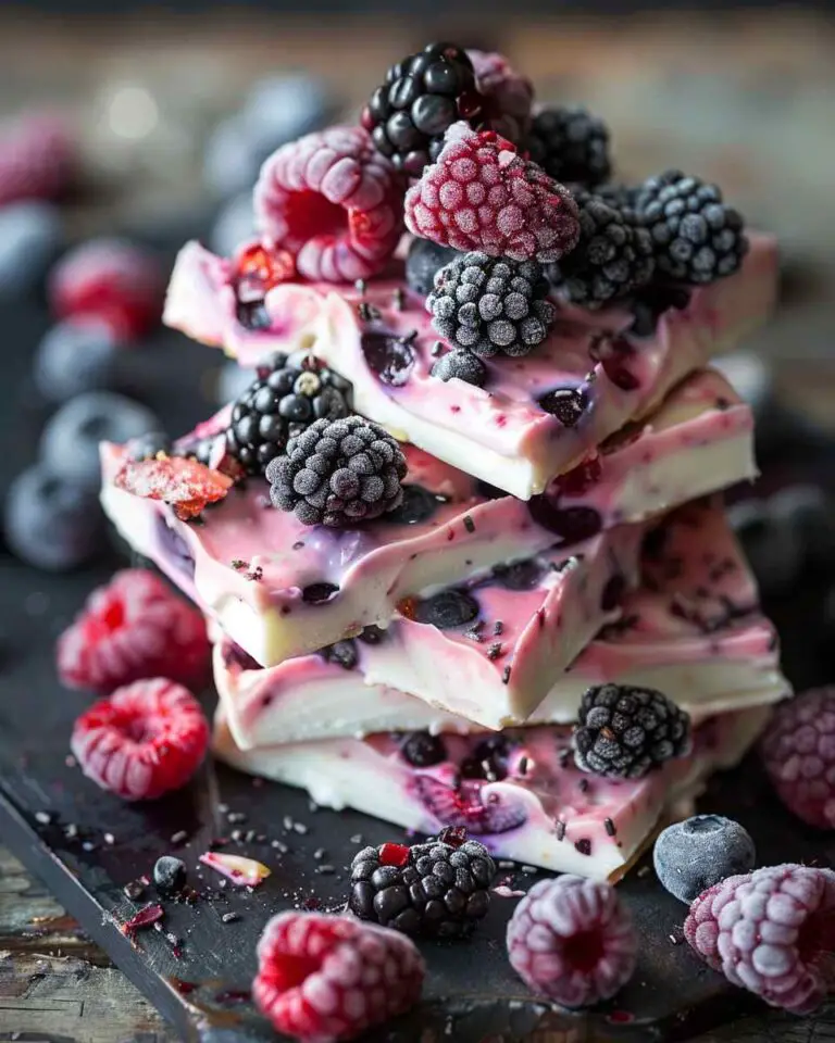 Frozen Yogurt Bark with Berries