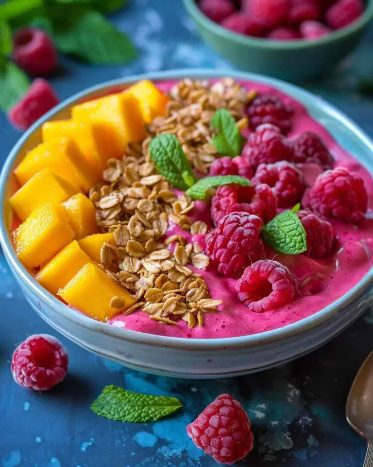 Raspberry Mango Smoothie Bowl