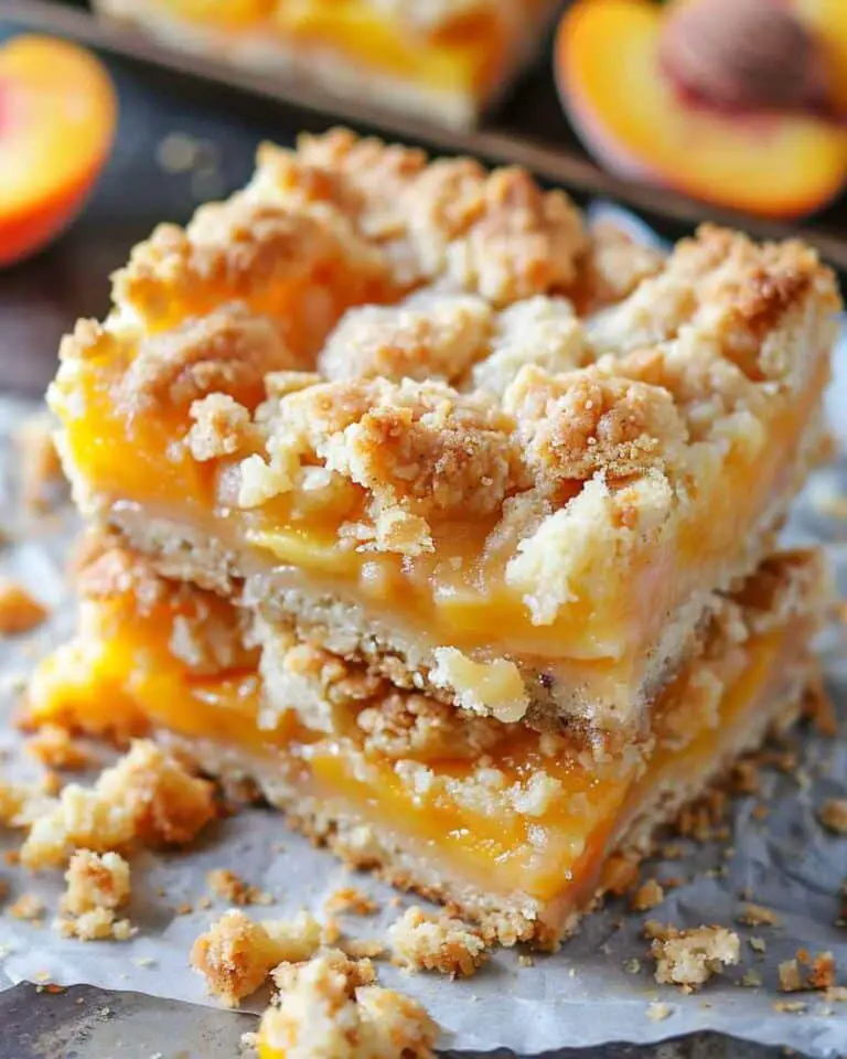 Peaches and Cream Crumble Bars