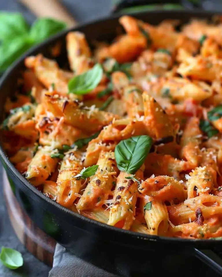 One Pot 30 Minute Creamy Tomato Basil Pasta Bake