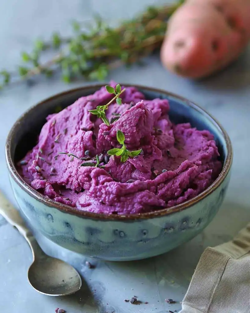 Mashed Purple Sweet Potatoes