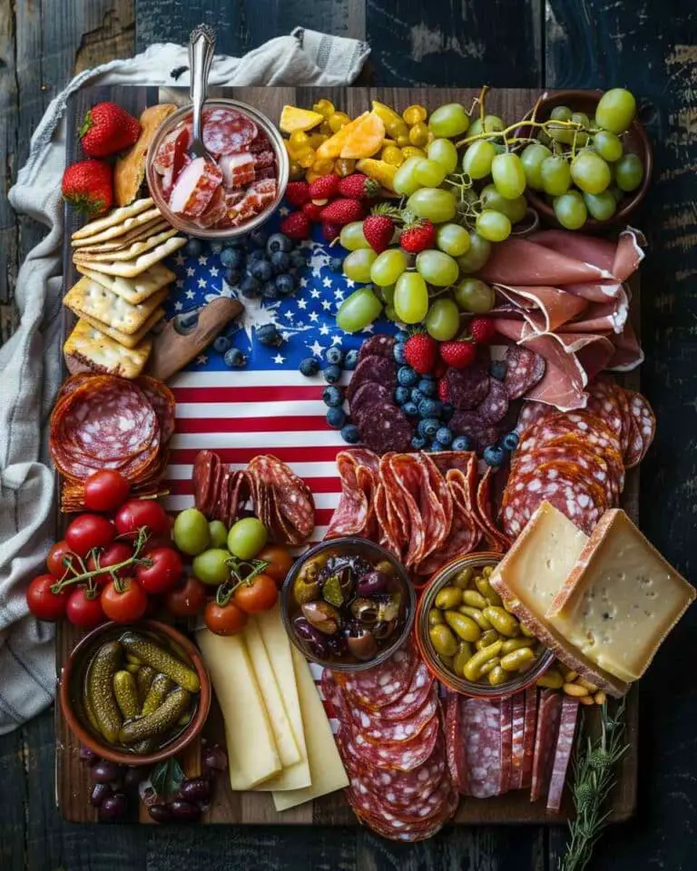 Easy American Flag Charcuterie Board