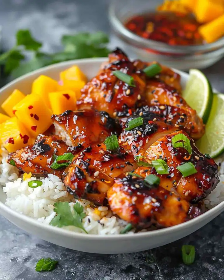 Irresistible Sweet & Savory Asian Mango Glazed Chicken Twists