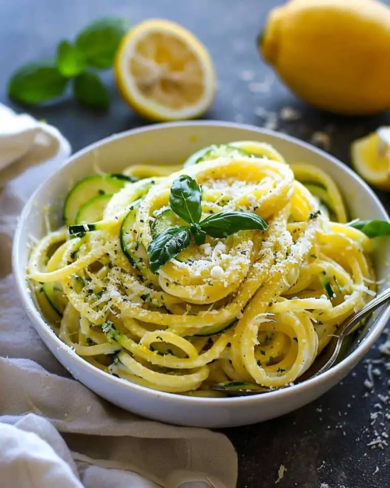 One Pot Lemon Butter Ricotta and Zucchini Pasta