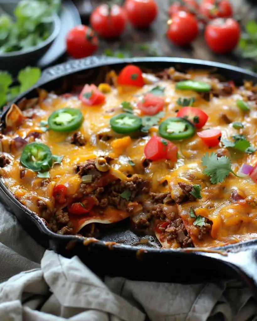 Easy Beef Enchilada Skillet