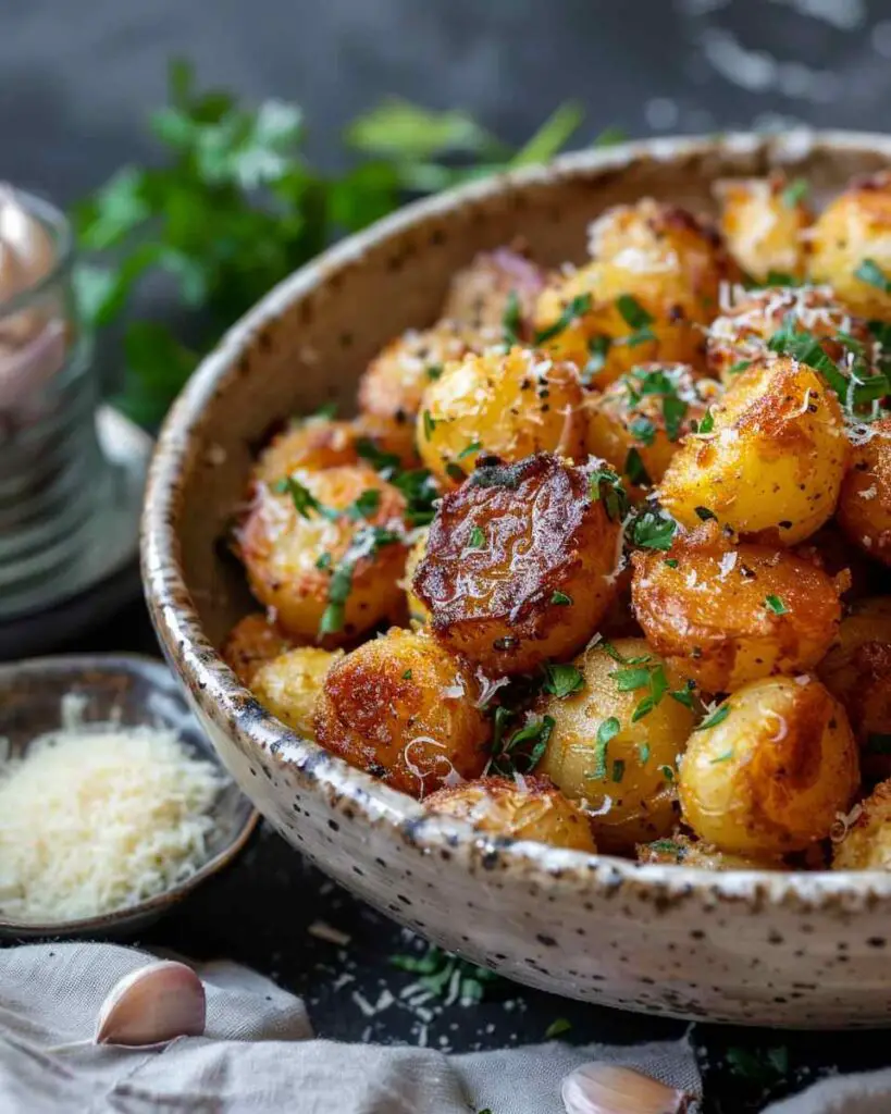 Creamy Garlic Sauce Baby Potatoes