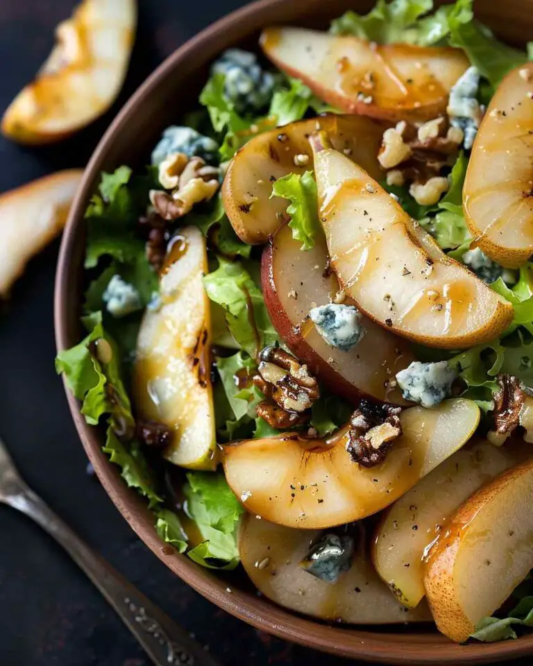 Caramelized Pear and Blue Cheese Salad