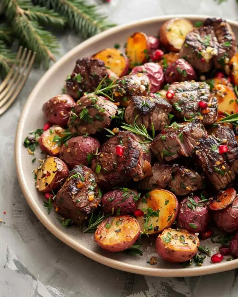 Garlic Butter Steak Bites with Crispy Potatoes