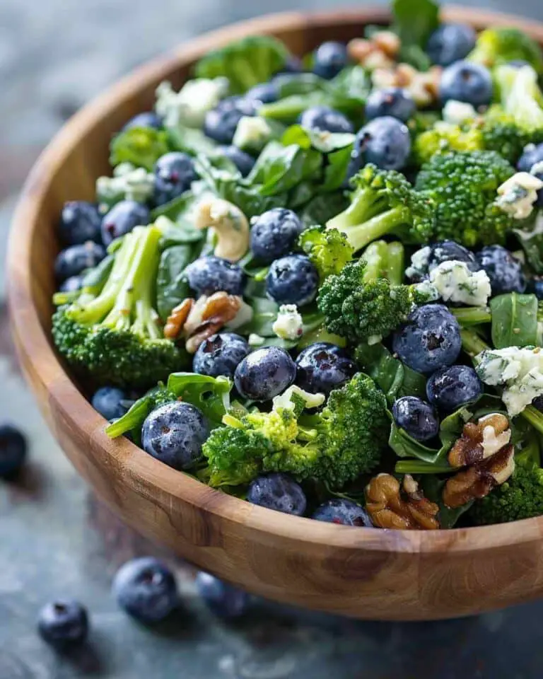 Blueberry Broccoli Spinach Salad