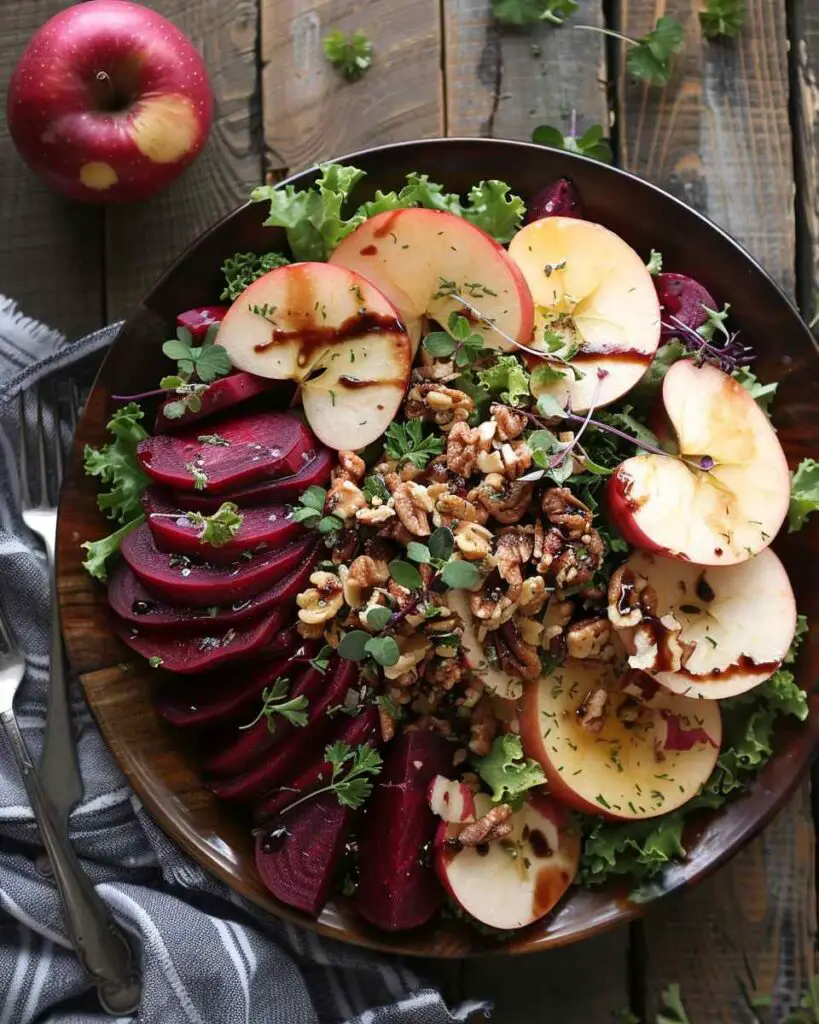 Beet & Apple Salad With Balsamic Dressing