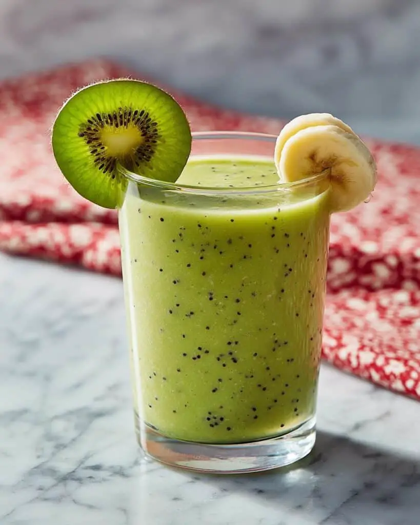 Creamy Banana Kiwi Smoothie with Orange Juice and Honey Recipe