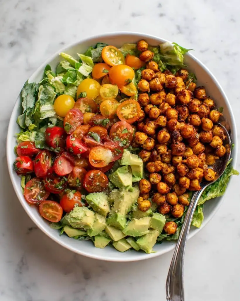Roasted Chickpea Salad with Lemon Tahini Dressing Recipe