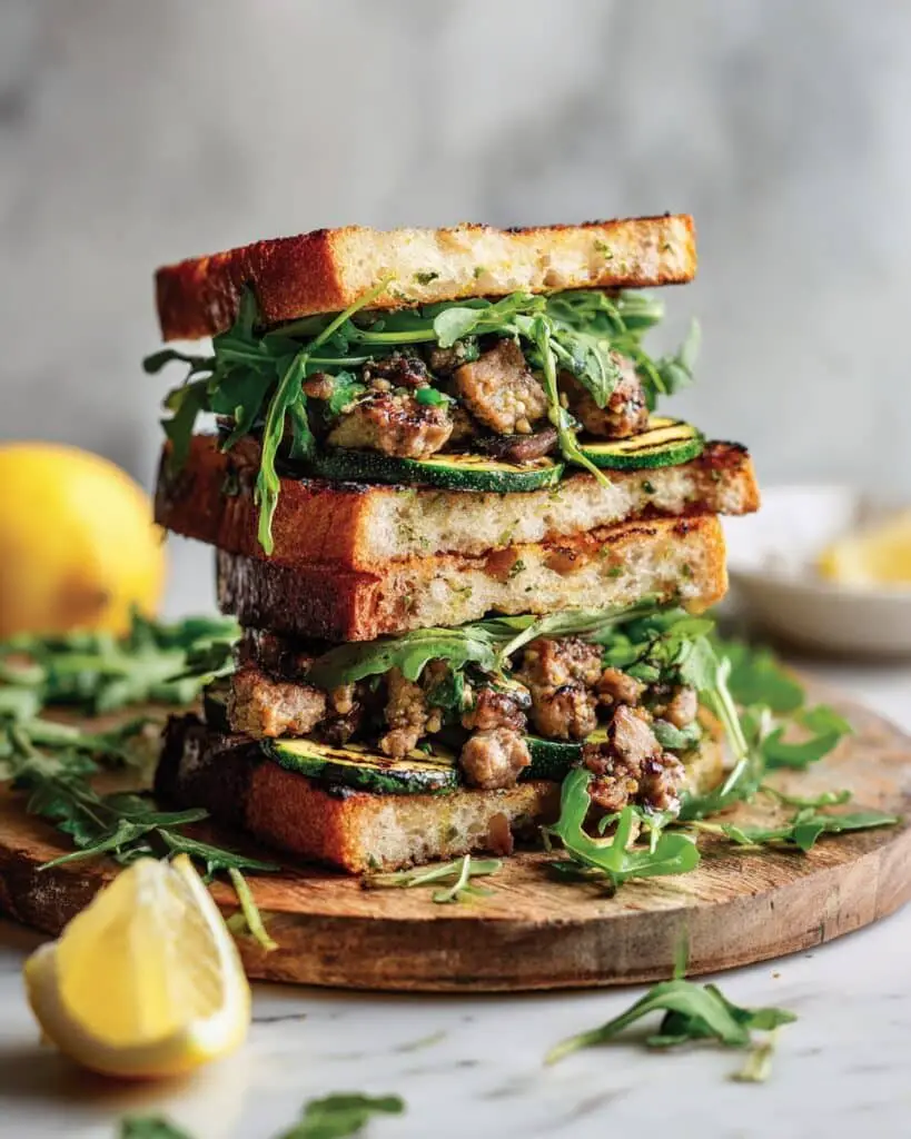 Chimichurri Steak & Zucchini Ciabatta Sandwiches Recipe