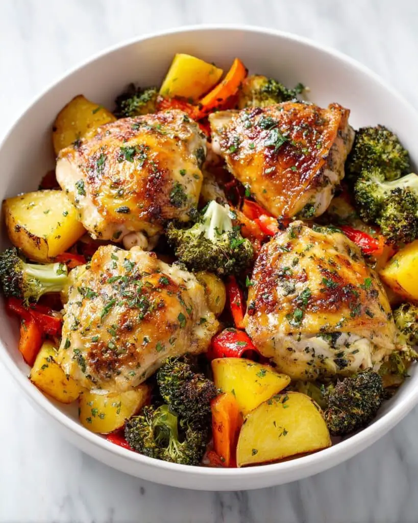 Roasted Garlic Chicken and Vegetables Recipe