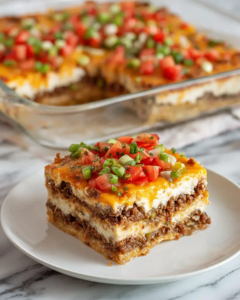 Patriotic Layered Taco Dip Recipe