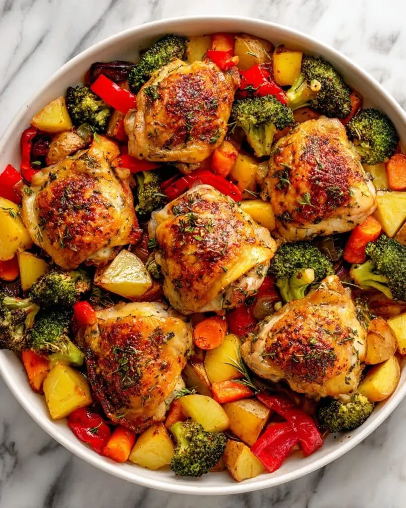 Creamy Garlic Chicken & Vegetables Recipe