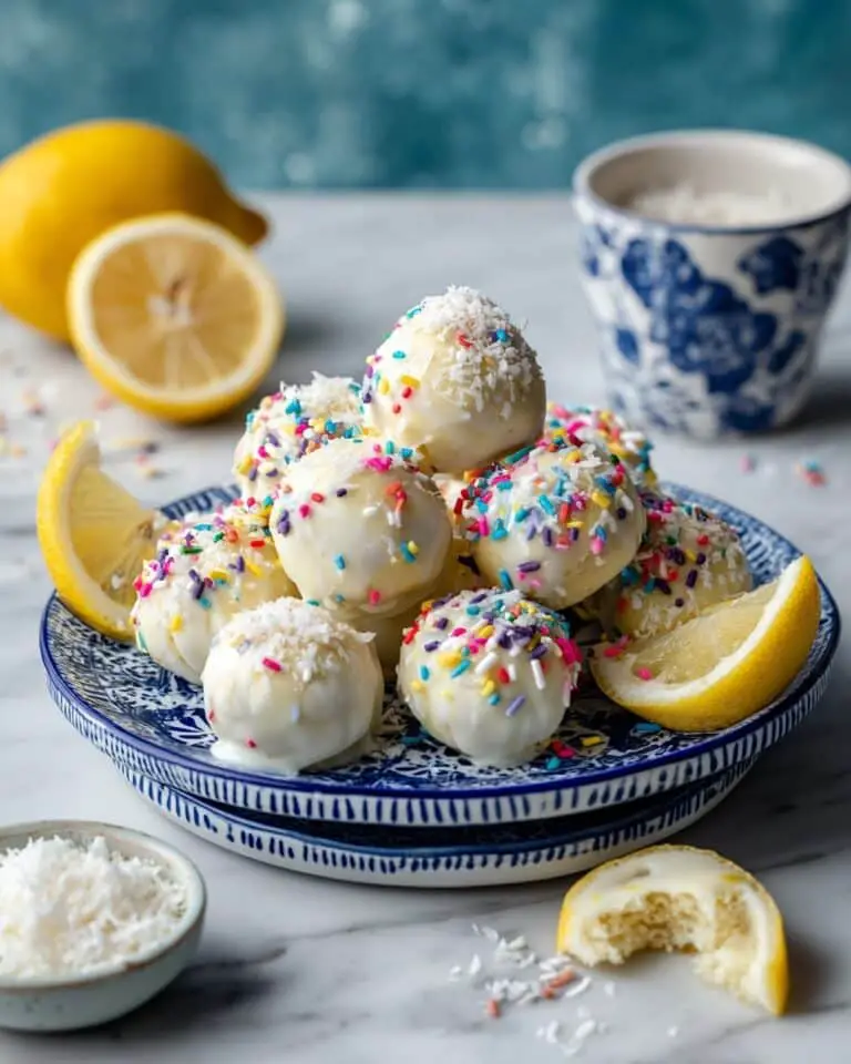 Lemon Coconut Drop Shortbread Cookies Recipe