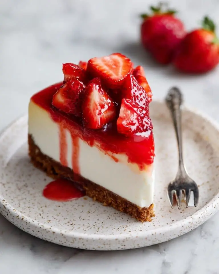 Creamy Gluten-Free Cheesecake with Fresh Strawberry Topping Recipe