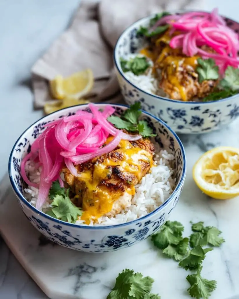 Citrusy Lemon Butter Pan Fried Cod with Coconut Rice Recipe