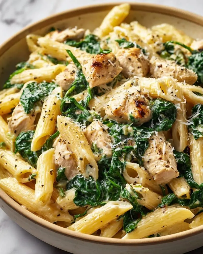 Creamy Chicken Spinach Pasta Recipe