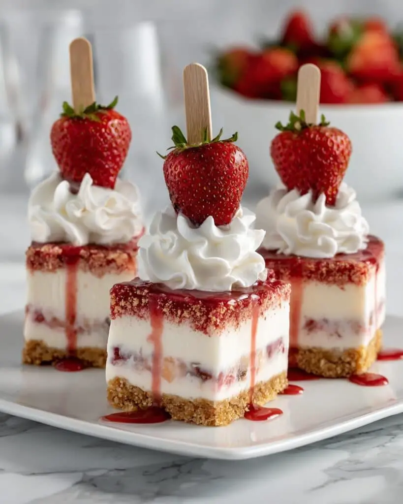 Best Strawberry Shortcake Ice Cream Bars Recipe