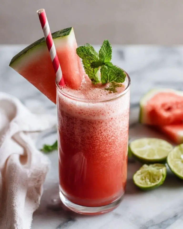 Refreshing Watermelon Mint Lime Smoothie Recipe