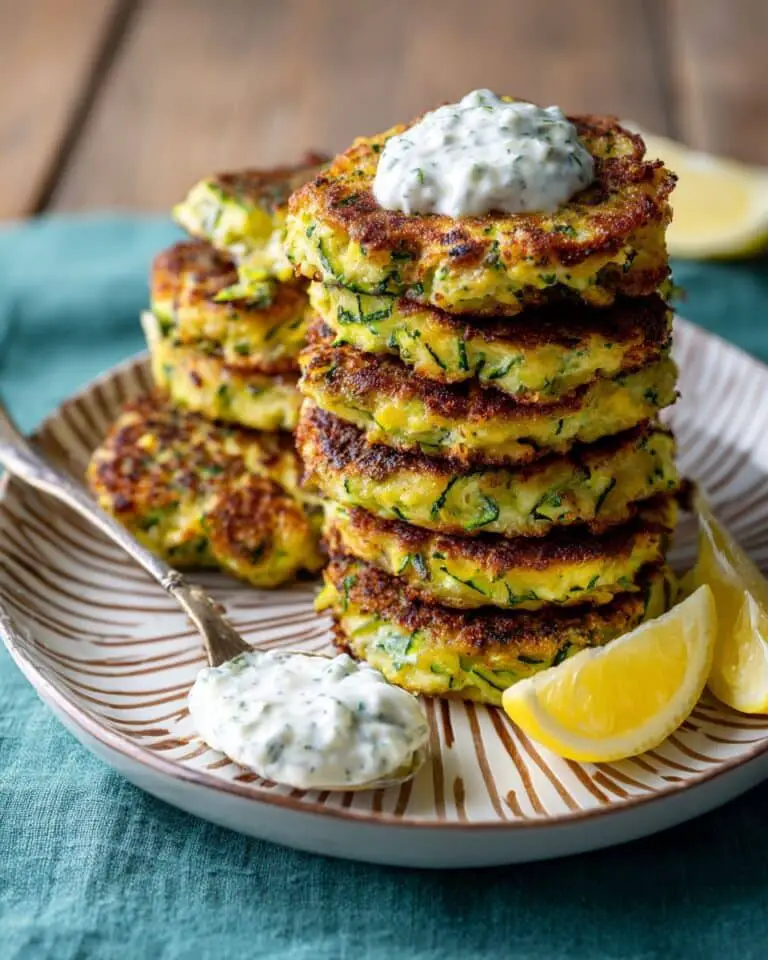 Zucchini Fritters with Creamy Yogurt Sauce Recipe