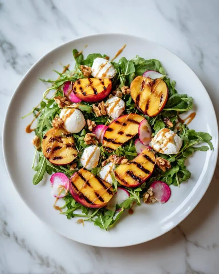 Grilled Peach and Burrata Salad Recipe