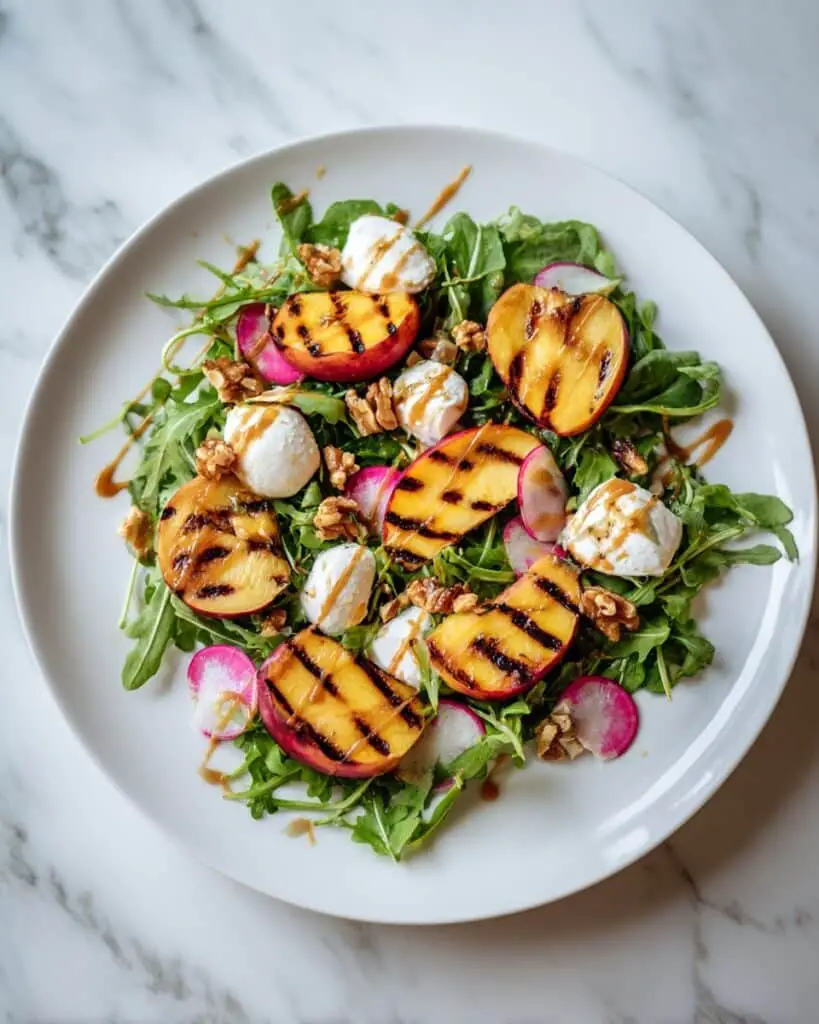 Grilled Peach and Burrata Salad Recipe