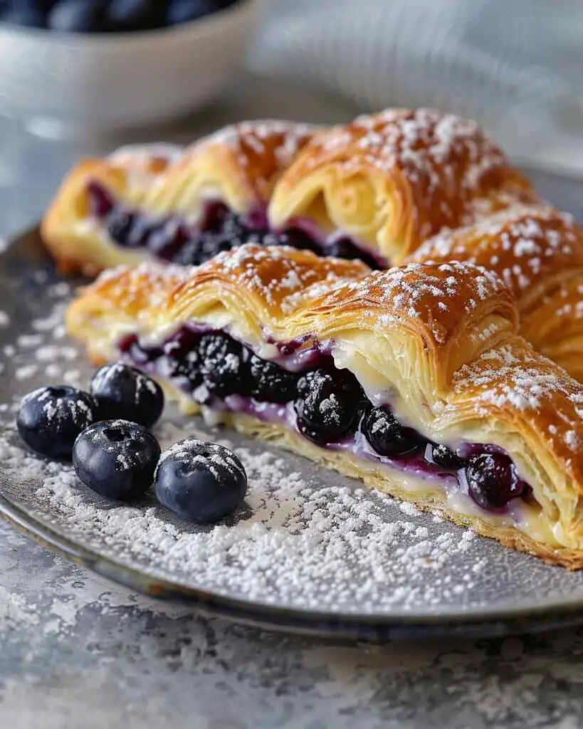 Blueberry Vanilla Custard Danish