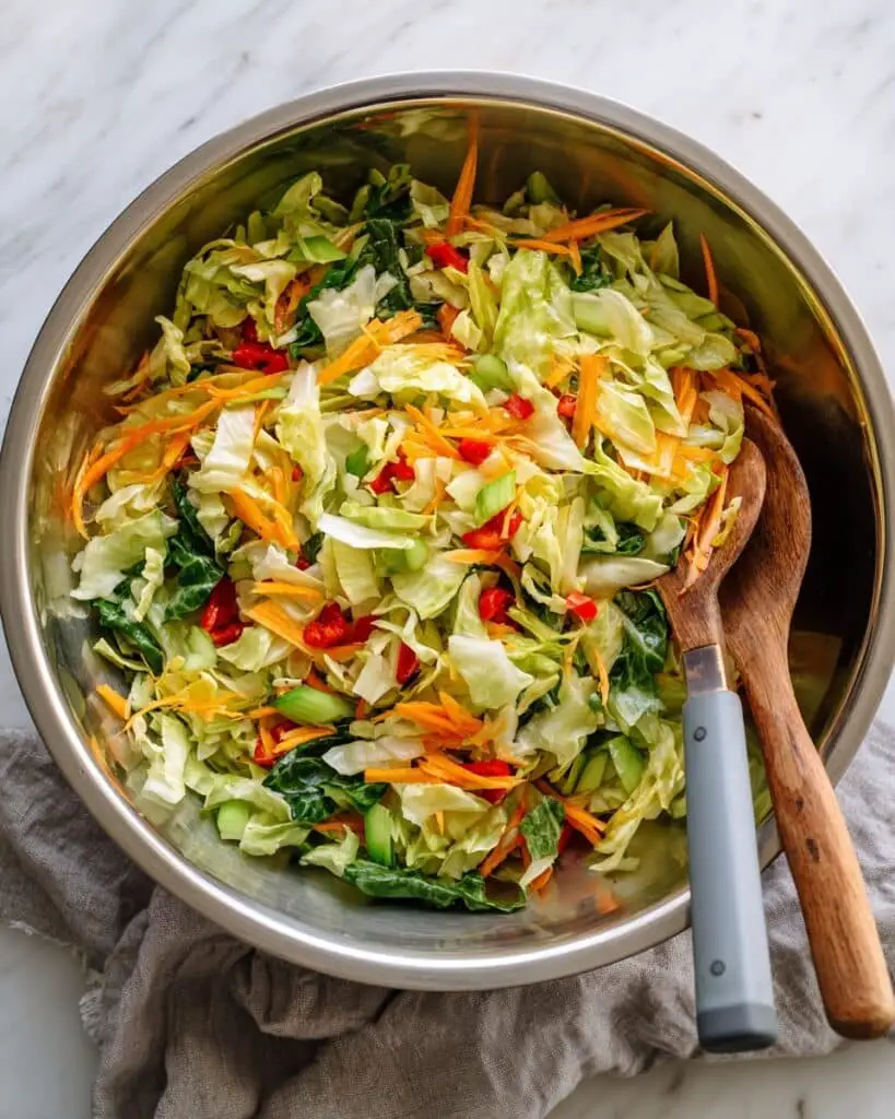 Savoy Cabbage Salad with Toasted Nuts and Ginger-Lime Dressing Recipe