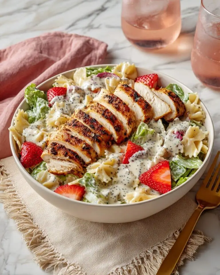 Creamy Strawberry Feta Pasta Salad Recipe