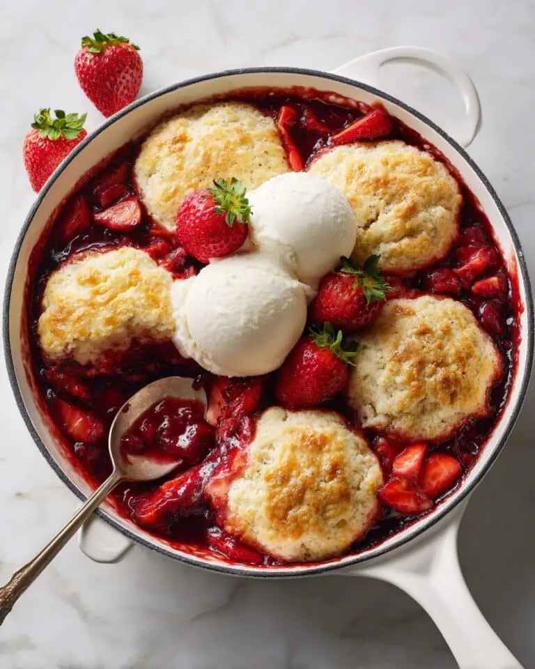 Fresh Strawberry Cobbler (Quick & Easy) Recipe