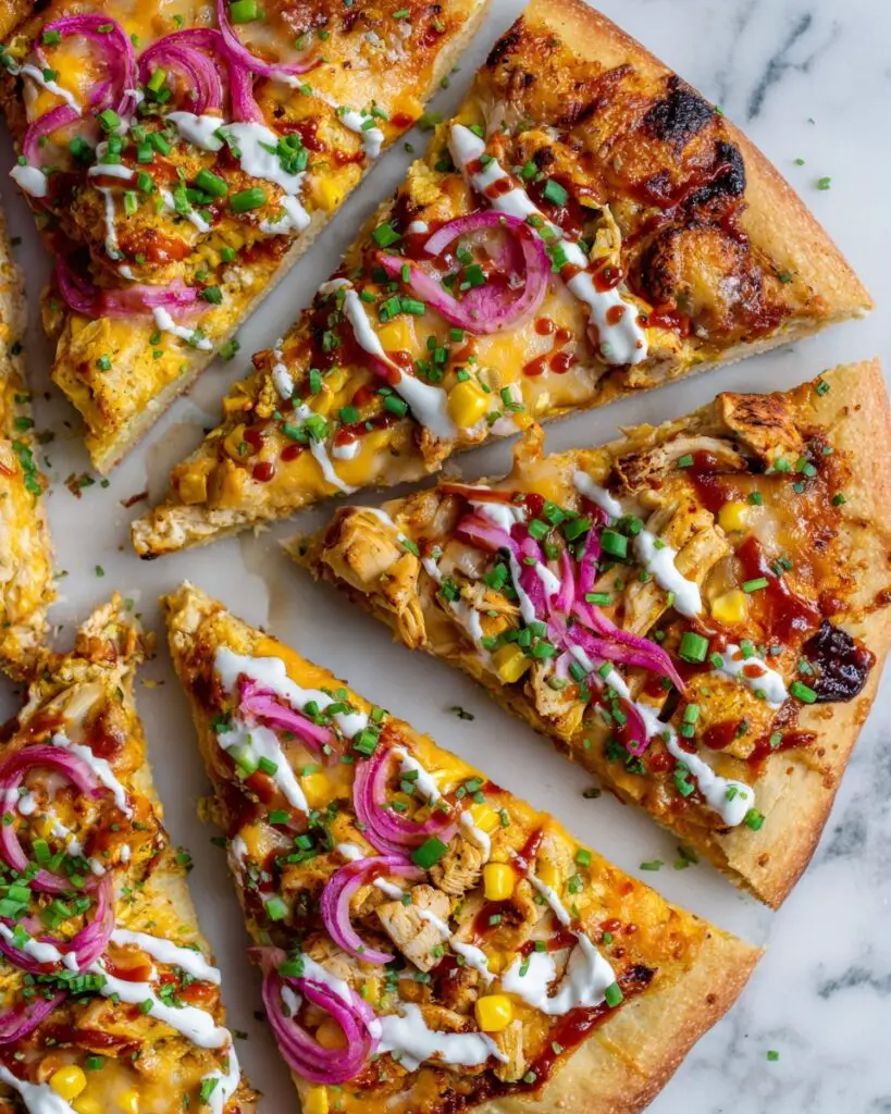Summer Grilled BBQ Chicken Pizza Recipe