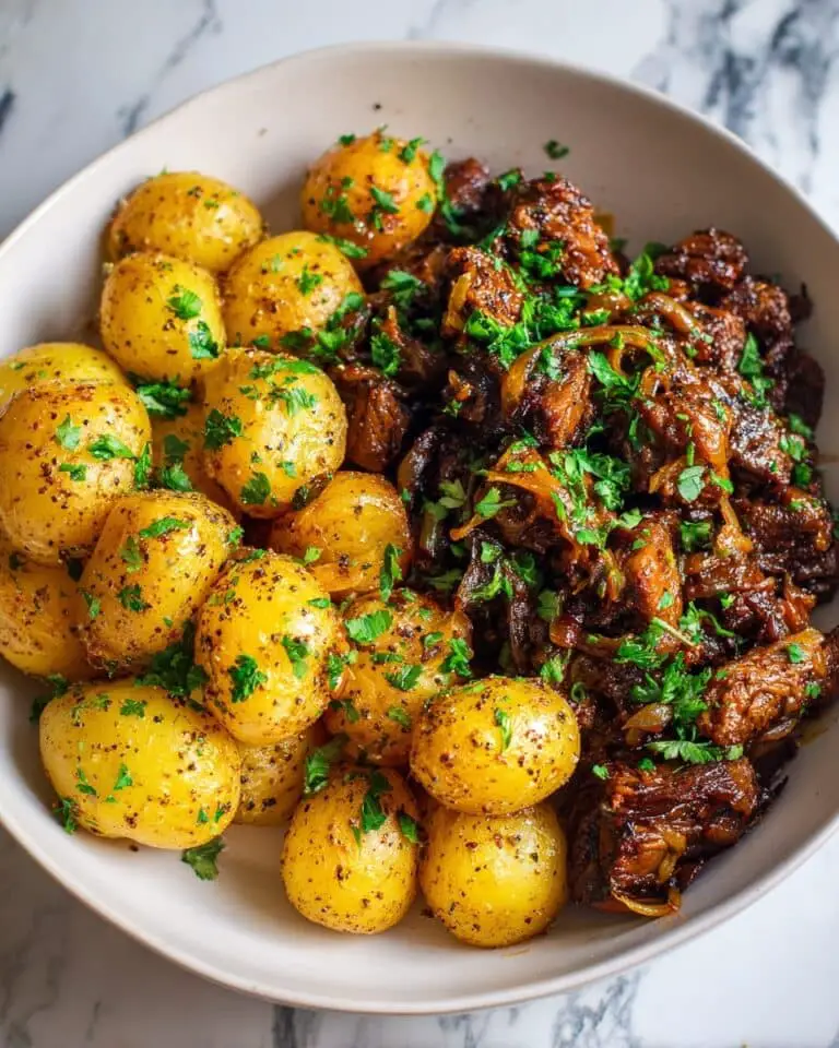 Crockpot French Onion Beef and Potatoes Recipe