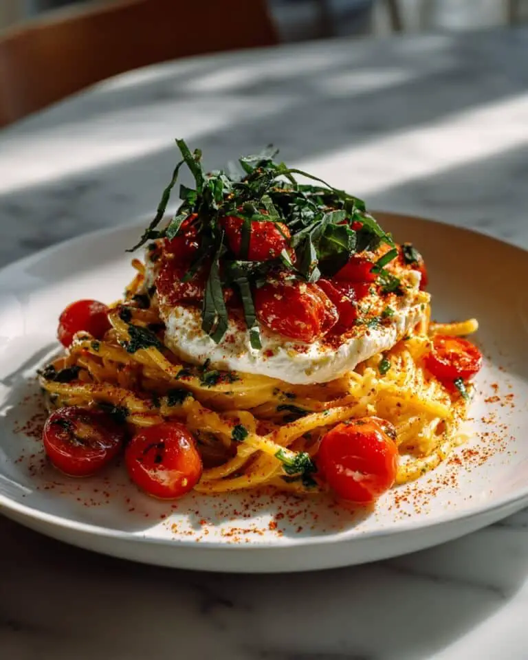 Roasted Tomato Burrata Pasta Recipe