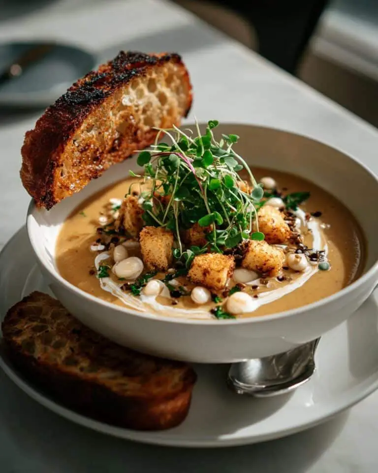 Creamy Roasted Garlic White Bean Soup Recipe